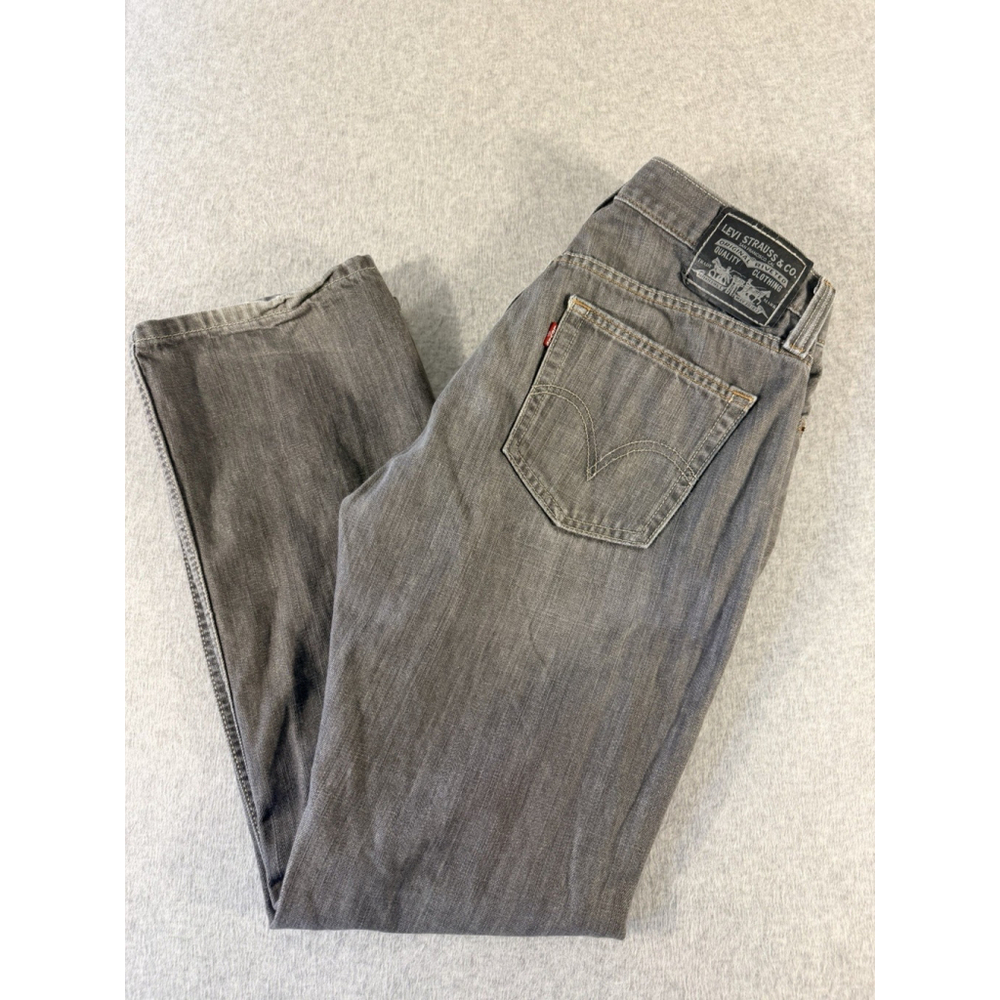 Levi’s‎ 514 Jeans Mens 34x30 Gray Slim Straight Cotton Denim Pants